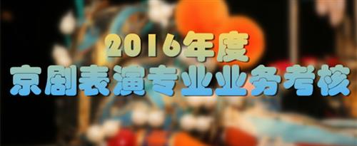 操欧美肥婆大逼国家京剧院2016年度京剧表演专业业务考...